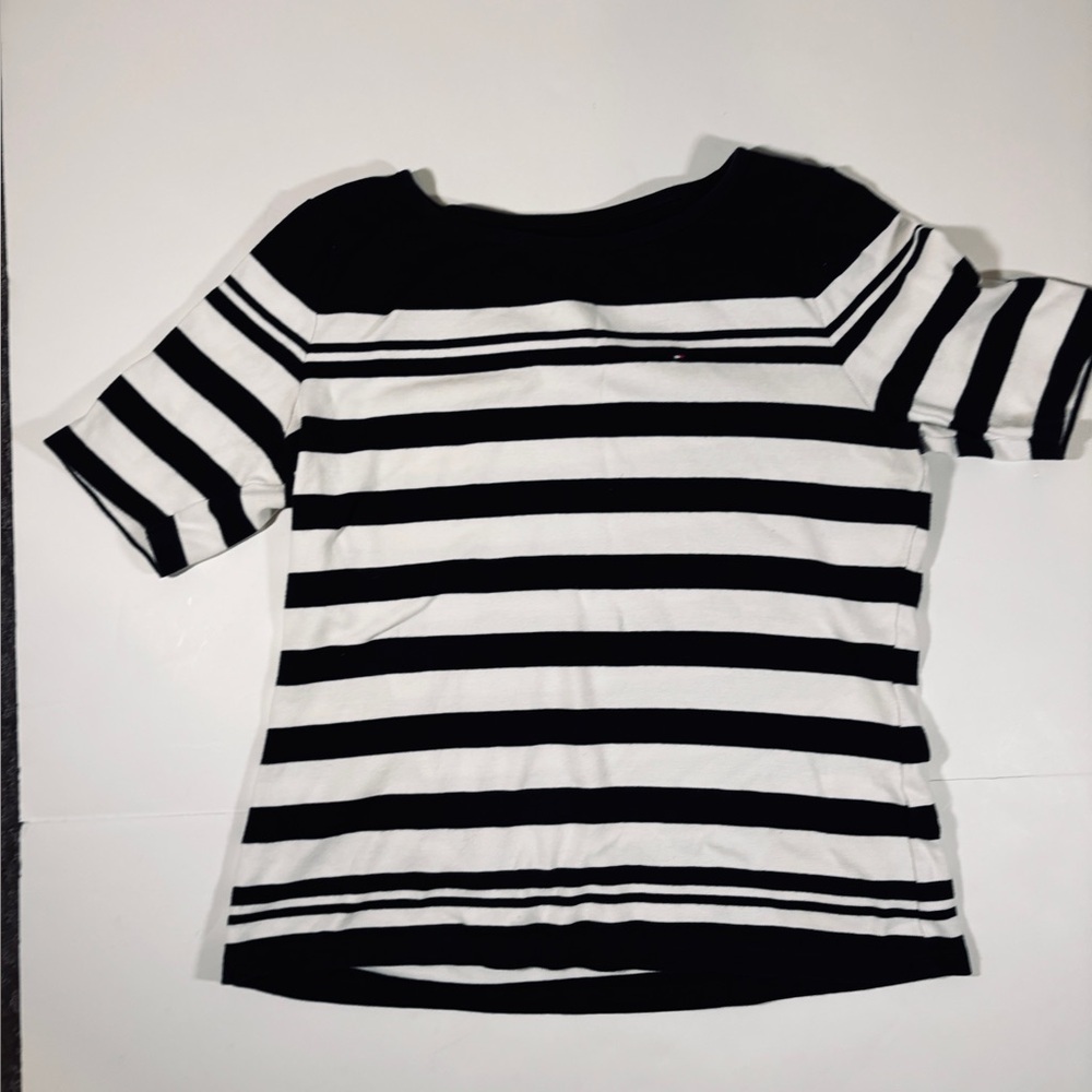 Tommy Hilfiger Boat Top Woman Size L Boatcore Striped Preppy Casual